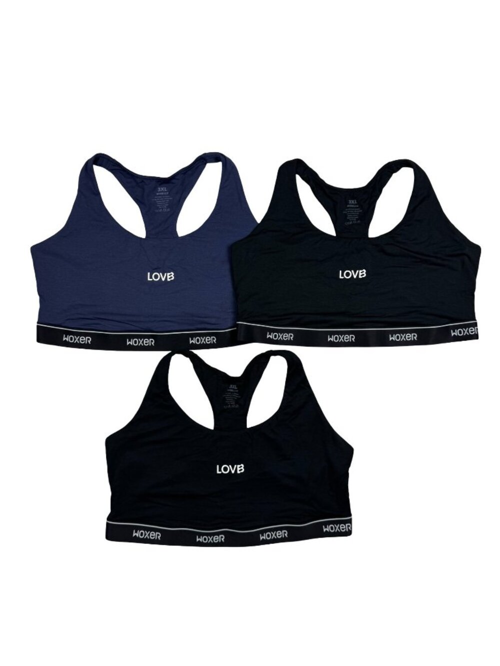 NEW Woxer Boss 2.0 Womens Sports Bra Activewear Top • 3XL • Lot of 3